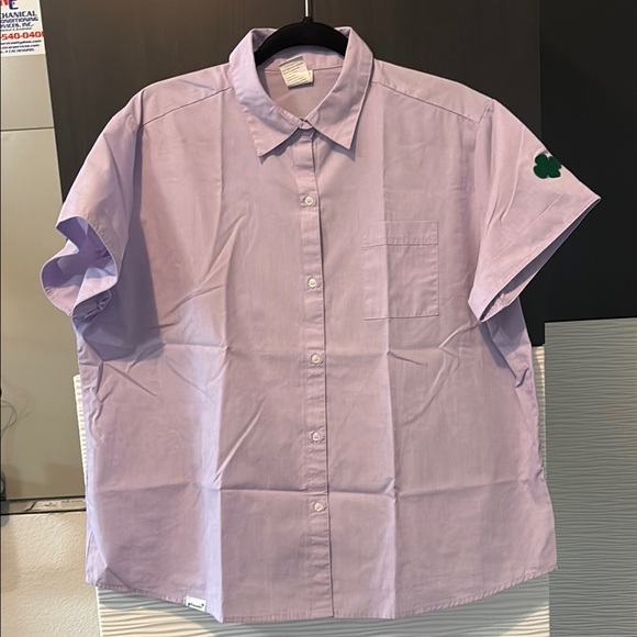 Girl Scouts Size 3X Lilac Chambray Camp Shirt - Picture 1 of 4
